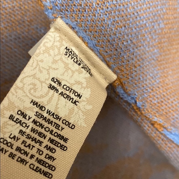 Soft Surroundings Long Sleeve Open Front Cardigan Women's Brown Blue Size M - Picture 6 of 10